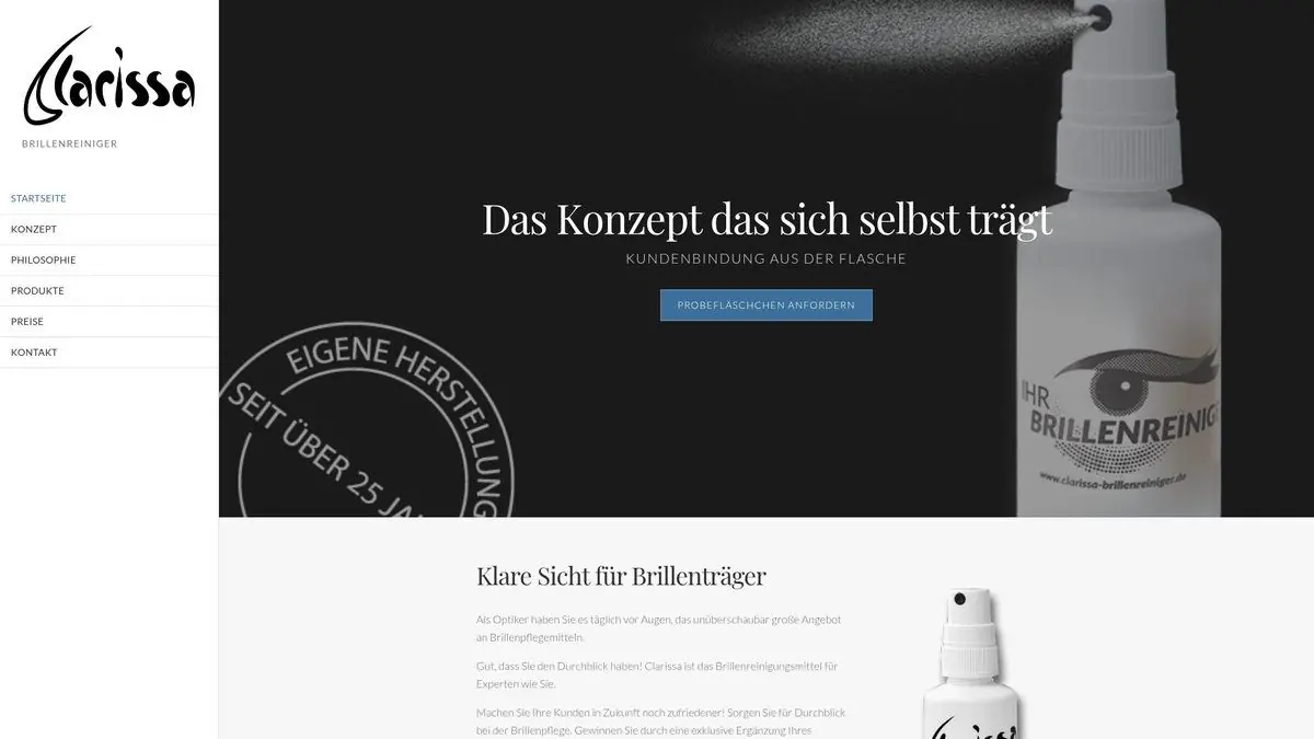 Clarissa Brillenreiniger – Webdesign, Webentwicklung, Online-Shop