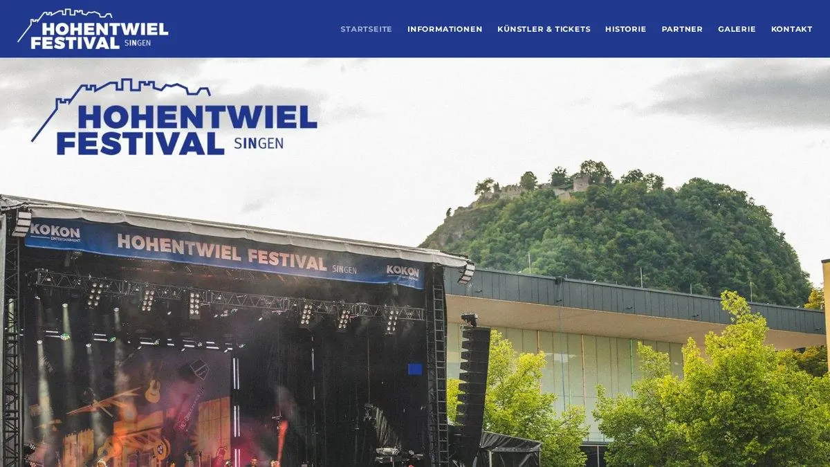 Hohentwiel Festival – Webdesign, Webentwicklung, Ticket-/Eventdarstellung