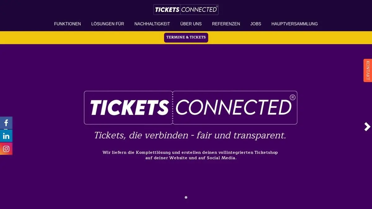 Tickets Connected – Webdesign, Webentwicklung, Ticketing