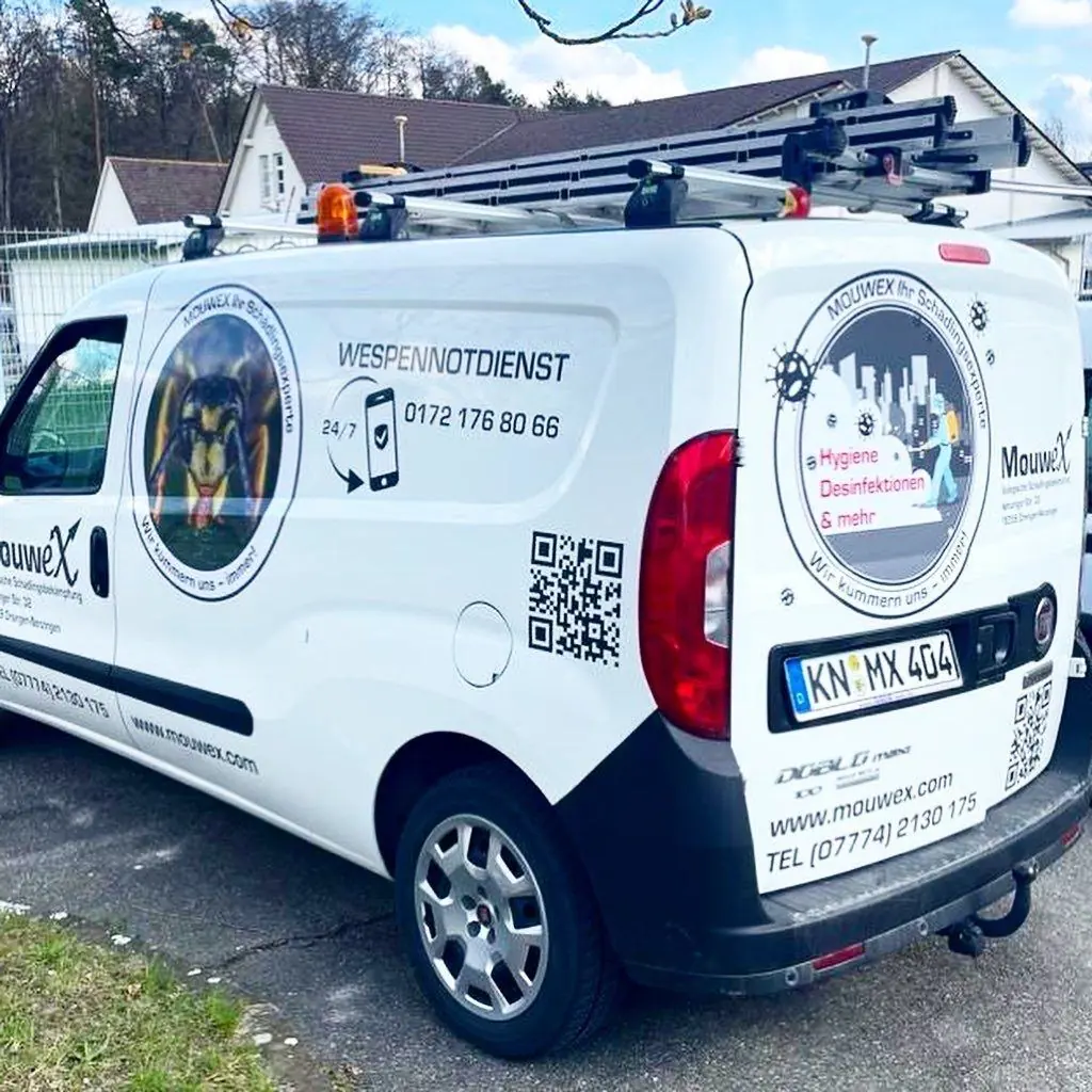 MouweX Schädlingsbekämpfung – Fahrzeugbeschriftung, Folierung, Digitaldruck