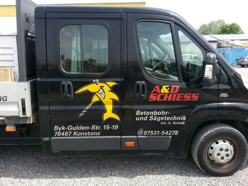 A&D Schiess Betonbohr- und Sägetechnik – Fahrzeugbeschriftung, Folierung, Digitaldruck