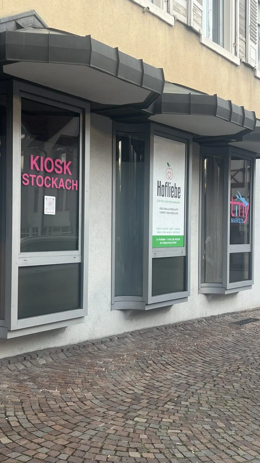 Hofliebe – Kiosk Stockach – Schaufensterbeschriftung, Folierung, Digitaldruck